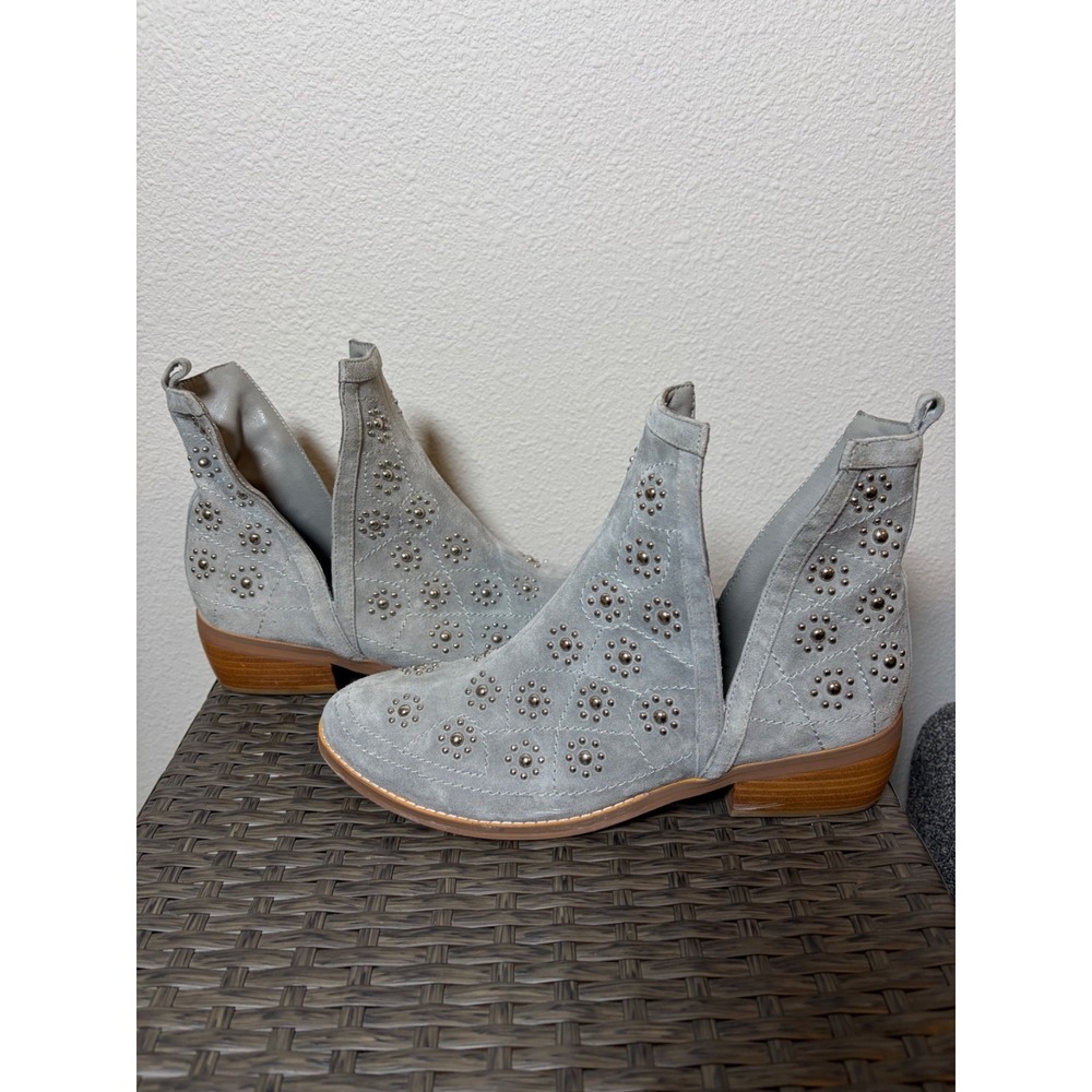 Silent D Baby Blue Suede Leather Ankle Boots~8-8.5 US~EU39~Obvious ~Silver Studs